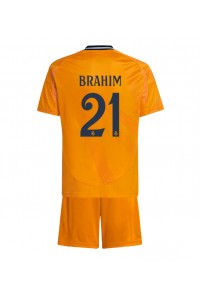 Real Madrid Brahim Diaz #21 Babyklær Borte Fotballdrakt til barn 2024-25 Korte ermer (+ Korte bukser)